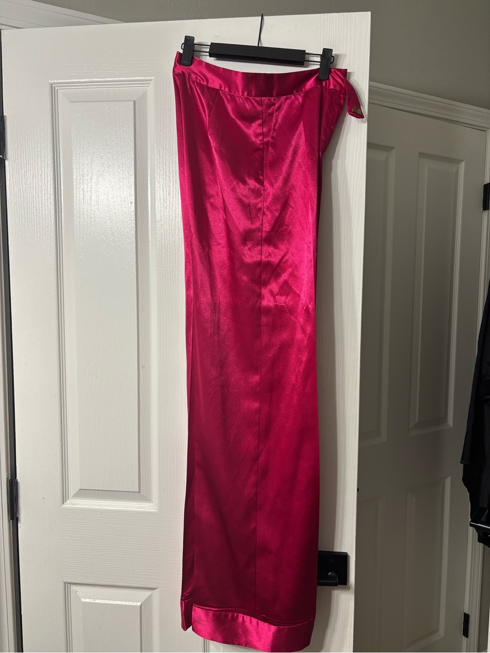 Oh Polly Hot Pink Satin Trousers